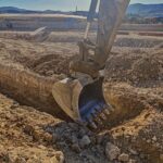 Brazo y cazo de la Volvo EC300EL de Hermacasti con sensores de guiado 3D